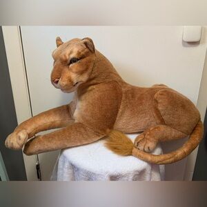 Vtg 42” Big Stuffed Animal Plush Realistic Lioness Best Made Toys Canada Nice!